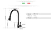 Single-Hole Brass Pull-Out Kitchen Faucet Sink Water Mixer Tap