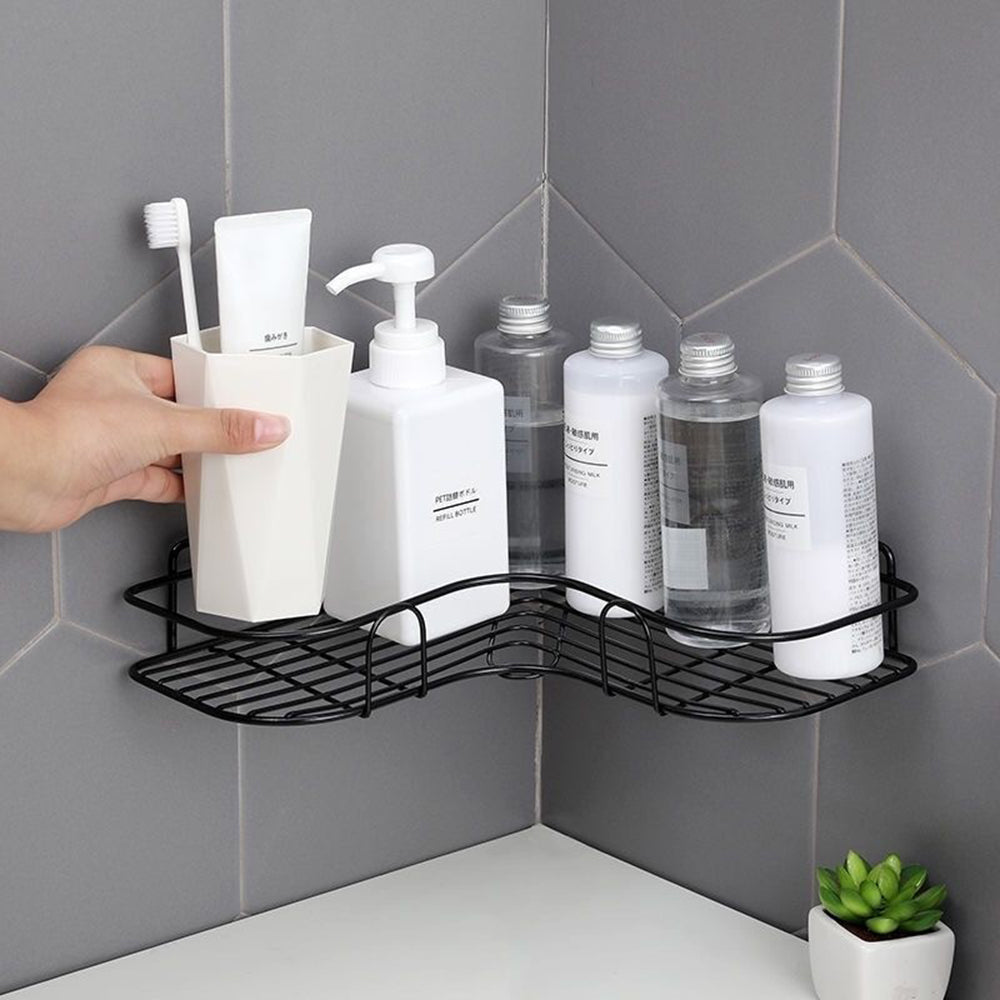 Bathroom Shower Wall Mount Shampoo Storage Holder With Suction Cup