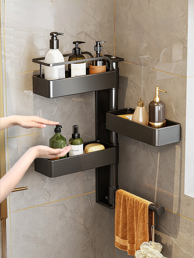 Bathroom Shelf Shower Corner Wall Mount Shampoo Storage Holder