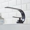 Curve Single Hole Double Handle Water Faucet Waterfall Water Tap