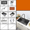 Digital Display Stainless Steel Kitchen Sink with Waterfall Faucet