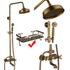 Elegant Shower Set with Brass Antique Finish Vintage Brass Shower Set