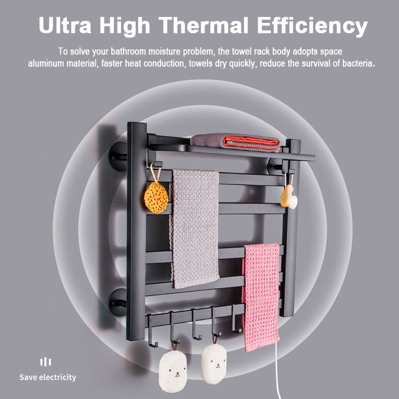 Space Aluminum Bathroom Heating Towel Rail Dryer and Shelf Warmer – Index  Bath