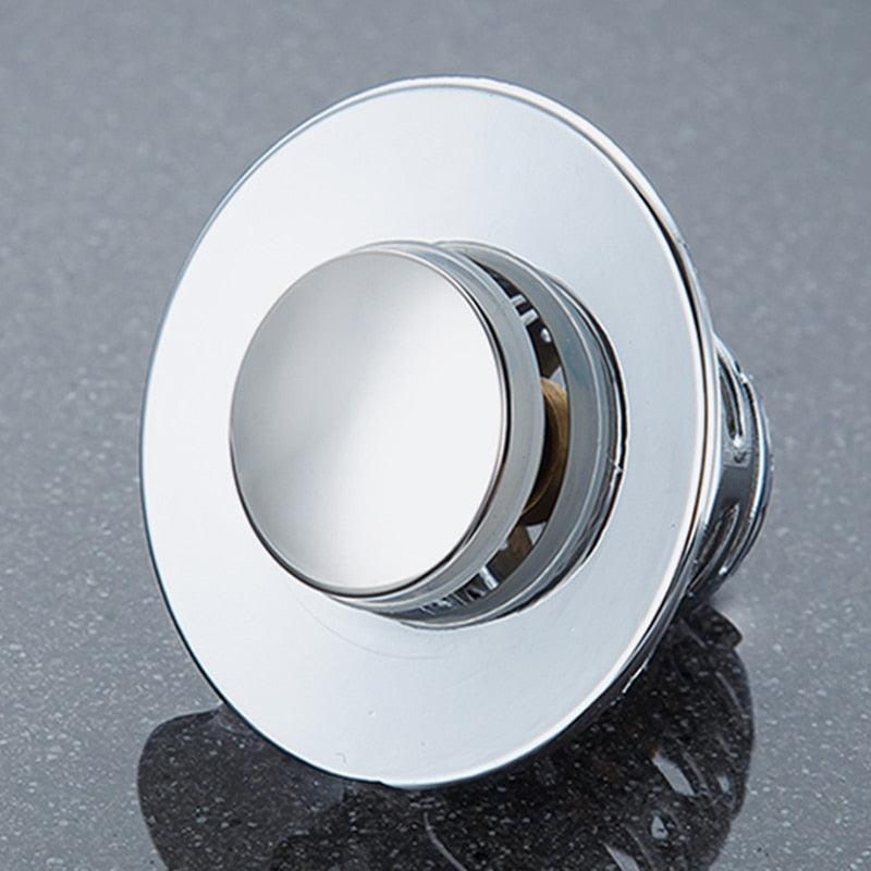 Bathroom Stainless Steel Pop-Up Bounce Core Basin Drain Filter