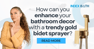 How can you enhance your bathroom decor with a trendy gold bidet sprayer?