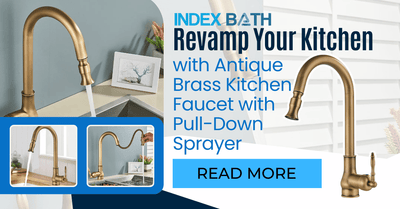 Revamp Your Kitchen with Antique Brass Kitchen Faucet with Pull-Down Sprayer