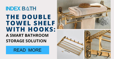 The Double Towel Shelf with Hooks: A Smart Bathroom Storage Solution