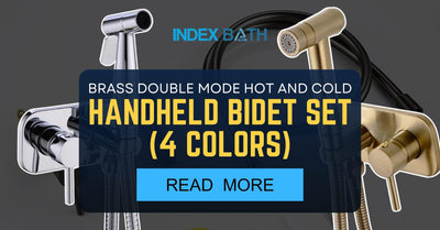 Brass Double Mode Hot and Cold Handheld Bidet Set (4 Colors)