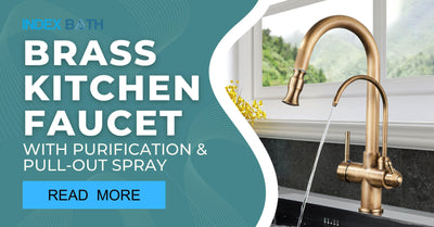 Brass Kitchen Faucet with Purification & Pull-Out Spray
