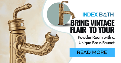 Bring Vintage Flair to Your Powder Room with a Unique Brass Faucet