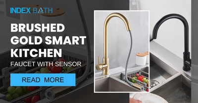 Brushed Gold Smart Kitchen Faucet with Sensor