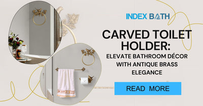 Carved Toilet Holder: Elevate Bathroom Décor with Antique Brass Elegance