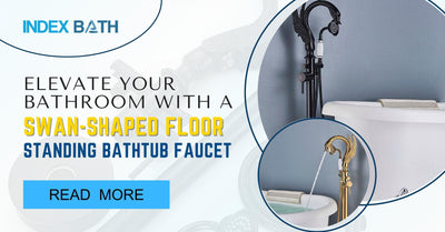 Elevate Your Bathroom with a Swan-Shaped Floor Standing Bathtub Faucet
