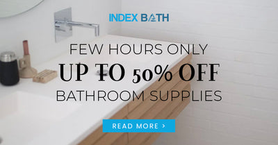 5-HOURS ONLY! 50% off ALL IndexBath Products.