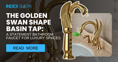The Golden Swan Shape Basin Tap: A Statement Bathroom Faucet for Luxury Spaces