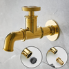 Retro Brass Bibcock Faucet Outdoor Garden Washing Machine Tap