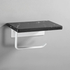 Marble Toilet Paper Holder Tissue Roll Rack with Mobile Phone Storage