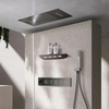 Luxury Brass Embedded Ceiling Thermostatic Shower System Bathroom Mixer
