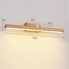 Solid Wood Cabinet Mirror LED Wall Light Bathroom Wall Light Fixture