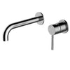 Modern Wall-mounted Black Brass Bathroom Faucet With Concealed Design