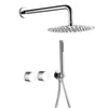 Shower System With Wall Mounted Design Two Handles Dual Control Hidden Tap