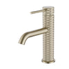 Bathroom Faucet With Diamond Pattern Design Dual Control Tap