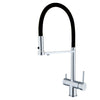 Brass Kitchen Faucet Double Handle Integrated Sink Two Function Faucet