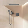 Ceiling Shower Head and Shelf Wall Mounted Mixer Tap Set