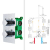 2-3 ways Mixer Valve Thermostat Control Valve Concealed Shower Valve