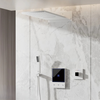 Luxury Brass Thermostatic Rainfall Shower Set LED Display 3 Spray Mode