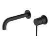 Modern Wall-mounted Black Brass Bathroom Faucet With Concealed Design