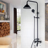 3-functions Mixer Valve Water Tap Combo Kit Black Shower Faucet Set