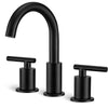 3-Hole Bathroom Basin Faucet Dual-Handle Washbasin Brass Mixer Tap
