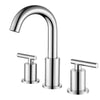 3-Hole Bathroom Basin Faucet Dual-Handle Washbasin Brass Mixer Tap