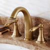 3 Hole Bathroom Faucet Antique Bronze Double Handle Basin Sink Faucet