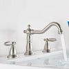 3 Holes Basin Faucet Deck Mount Tap Water Double Handles Basin Tap