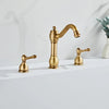 3 Holes Basin Faucet Deck Mount Tap Water Double Handles Basin Tap