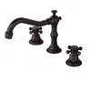 3 Holes Basin Faucet Deck Mount Tap Water Double Handles Basin Tap