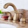 3 Holes Bath basin Counter Mixer Taps Antique Brass Basin Faucets