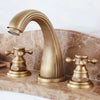 3 Holes Bath basin Counter Mixer Taps Antique Brass Basin Faucets