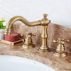 3 Holes Bath basin Counter Mixer Taps Antique Brass Basin Faucets