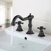 3 pcs Bathtub Faucets Antique Brass Basin Faucet Double Handles Tap