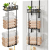 3-Tier Bathroom Towel Rack Over the Door Storage Organizer with Shelf