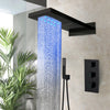 3-Ways Valve Brass Rain Waterfall Bathtub Shower Faucet Water Mixer