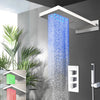 3-Ways Valve Brass Rain Waterfall Bathtub Shower Faucet Water Mixer