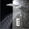 3-Ways Valve Brass Rain Waterfall Bathtub Shower Faucet Water Mixer
