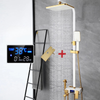 Modern Brass Rainfall Shower Faucet Set Adjustable Mixer Shower System