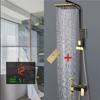 Modern Brass Rainfall Shower Faucet Set Adjustable Mixer Shower System