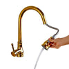 360 Degree Rotation Deck Mounted Pull Out Kitchen Faucet