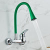 360 Degree Swivel Flexible Double Holes Wall Mounted Solid Brass Kitchen Faucet In Colors